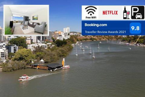 Amazing River View 3 Bedroom Apartment Brisbane CBD Netflix Fast Wifi Carpark - Hotel Gold Coast 0